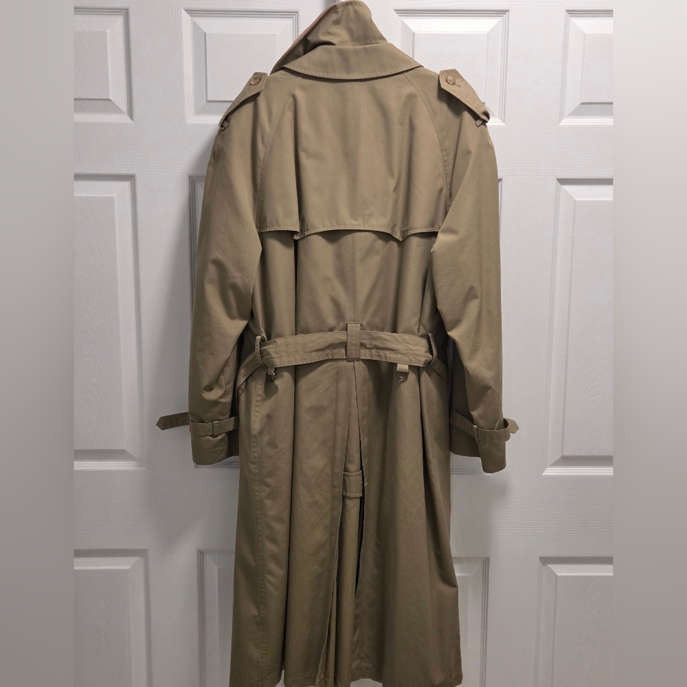 Vintage Late 80s-Early 90s Brooks Brothers Trench Coat w/ Zip In Wool Liner - Picture 7 of 11